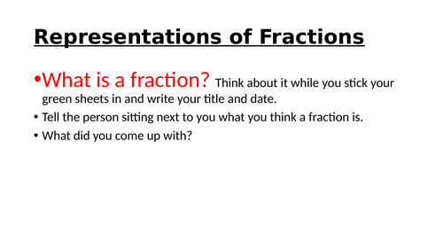 Representing Fractions