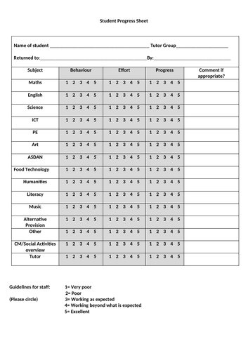 Progress Tracking/Round Robin Template