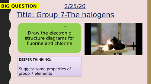 AQA new specification-Group 7-The halogens-C2.4