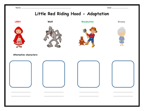 Little Red Riding Hood Story Adaptation Teaching Resources