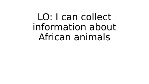 African Animals PPT