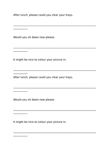 Imperative Verb Exercise