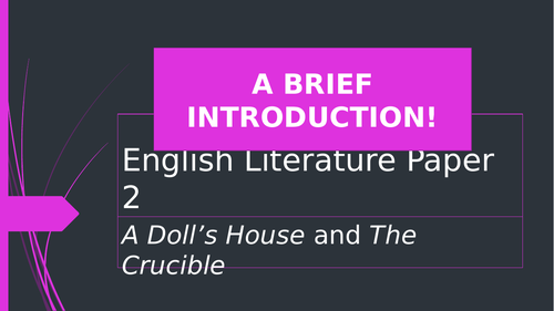 Approaches to A Doll's House - 92 slide presentation