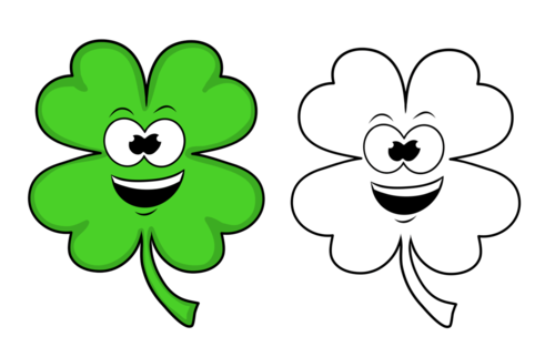 Shamrock- Happy- Clipart- For Personal or Commercial Use