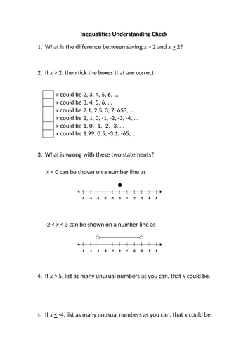 Inequalities understanding check