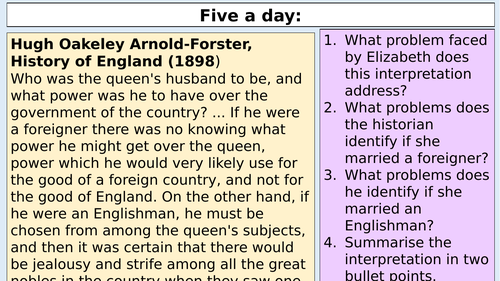 GCSE Elizabeth I gender and legitimacy
