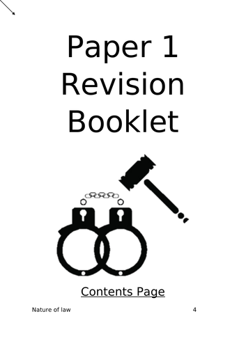 AQA Law Paper 1 Revision Book