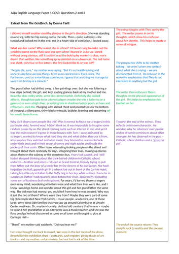 AQA English Language Paper 1 GCSE: Q2 and 3