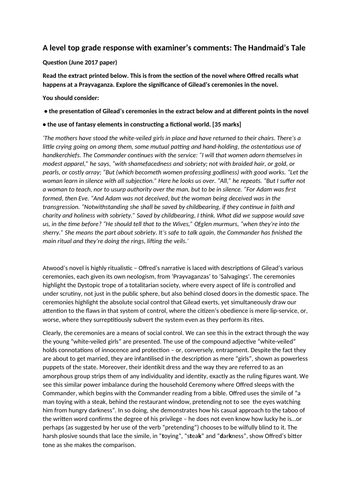 Handmaid s tale essay outline image