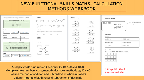 Reformed Functional Skill Maths- Calculation Methods Workbook