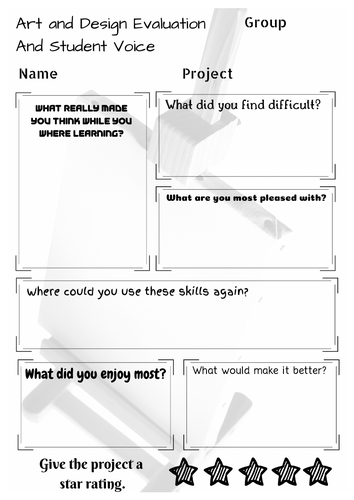Art and Design Evaluation and Student voice -  meta cognition