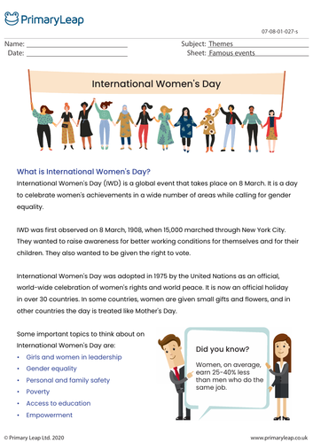 International Women's Day Fact Sheet