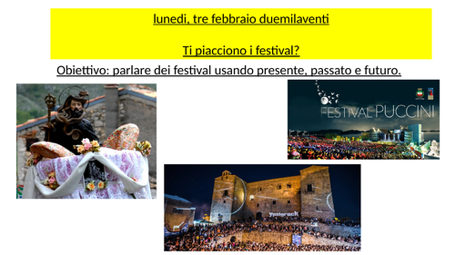 Festivals Italian GCSE Edexcel