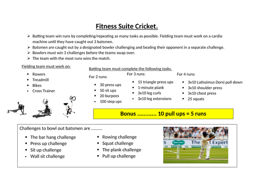 Fitness Suite/Gym Cricket