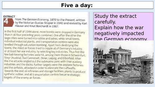 A level History Edexcel Germany War and the economy