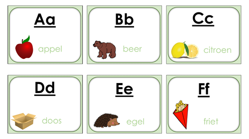 Alfabet Flashcards Nederlands (Dutch)