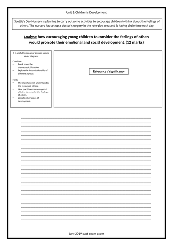 CPLD 'Analyse' practice 12 mark questions - Unit 1 CPLD