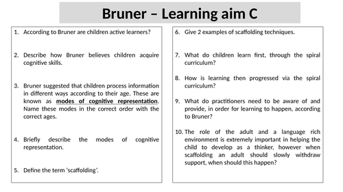 CPLD Bruner and Chomsky recaps