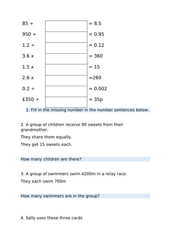 reasoning style questions based on 2017 reasoning paper year 6. SATs style.