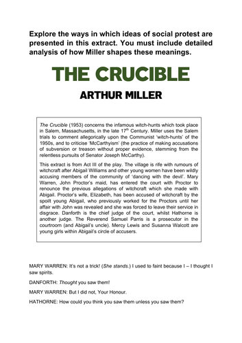 The crucible coursework picture