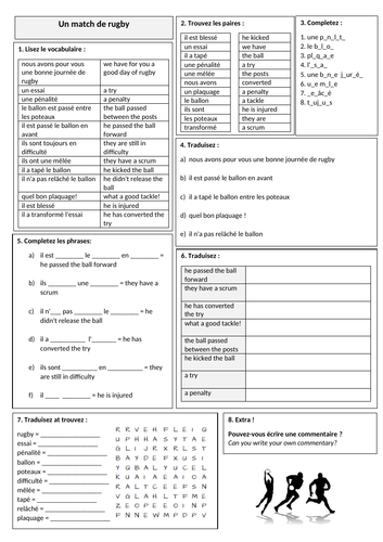 Rugby Commentary - vocab practice