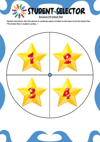 Kagan Structures #11 Instant Star: Student Selector