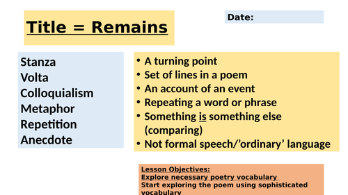 Remains by Simon Armitage