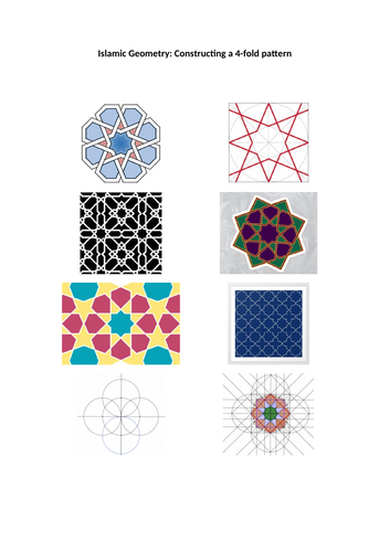 Islamic Geometry: constructing a 4-fold pattern