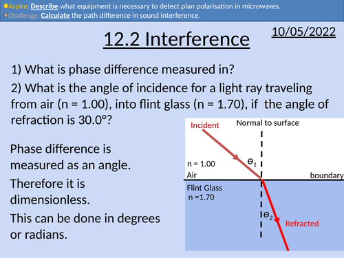 OCR AS level Physics: Interference