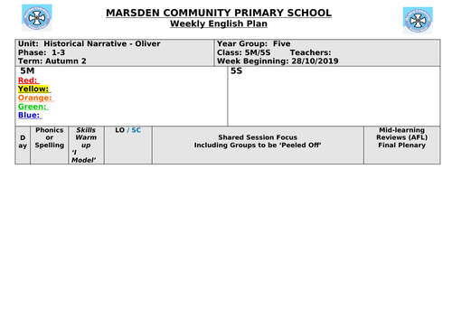 Year 5 - Historical Fiction - Oliver Twist