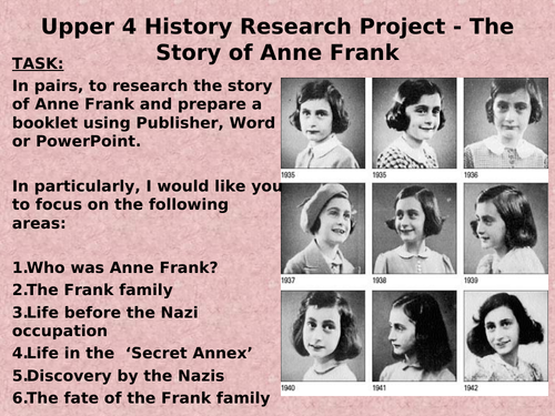 KS3 - Year 9 History - Anne Frank