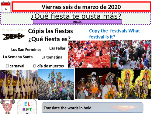 Year 11 revision -festivals