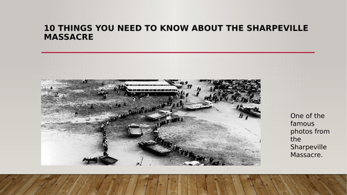 Ten Things to know on the Sharpville Massacre