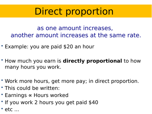 Direct and Inverse Proportion - GCSE Higher | Teaching Resources