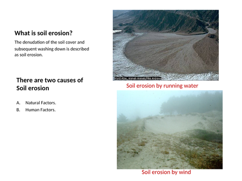 Soil Erosion and Methods of Soil Conservation