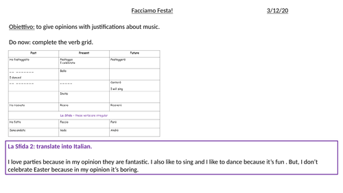 Year 8 Italian - Birthdays