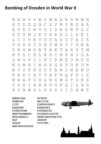 Bombing of Dresden in World War II Word Search