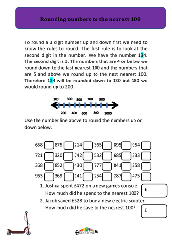 Round to the nearest 100