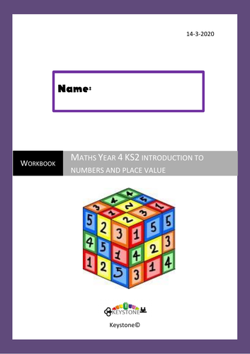 Year 4 Maths workbook Introduction to numbers and place value