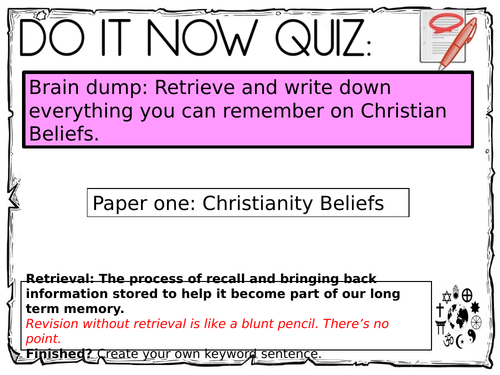 AQA Christianity Beliefs - Revision flash cards