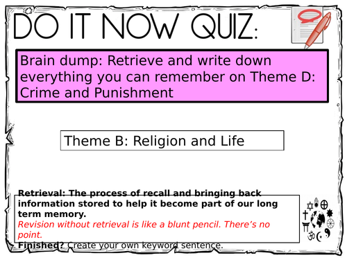 AQA Theme B - Religion and Life Revision Flash Cards