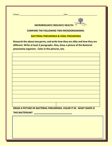 COMPARE/ CONTRAST TWO MICROORGANISMS: A MICROBIOLOGY ASSIGNMENT