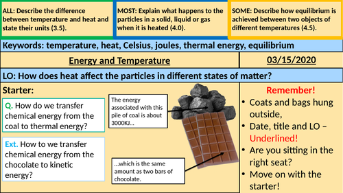 Energy and Temperature KS3