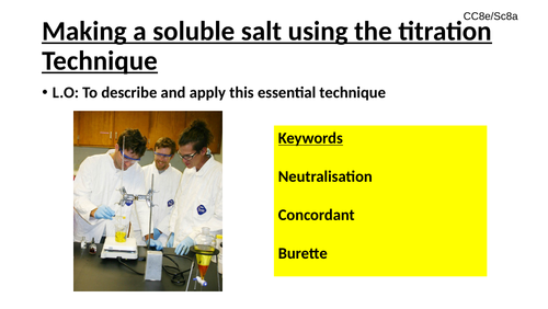 Edexcel making a soluble salt with a titration