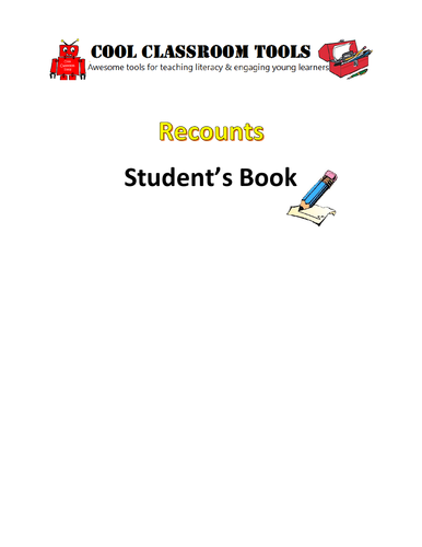 Writing Recounts English Workbook for Primary Literacy and ESL Students