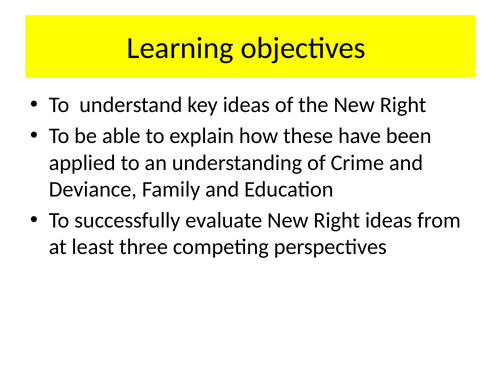 New Right - Sociology