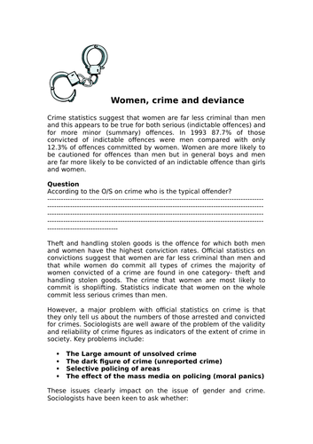 Women and Crime - Sociology