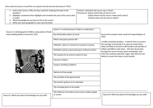 Edexcel GCSE revision/retrieval/practice How useful are these sources