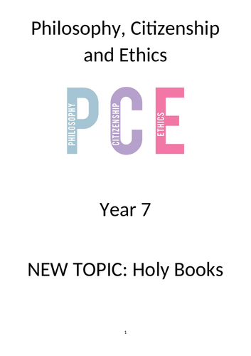 KS3 Booklet Yr 7 - Holy Books