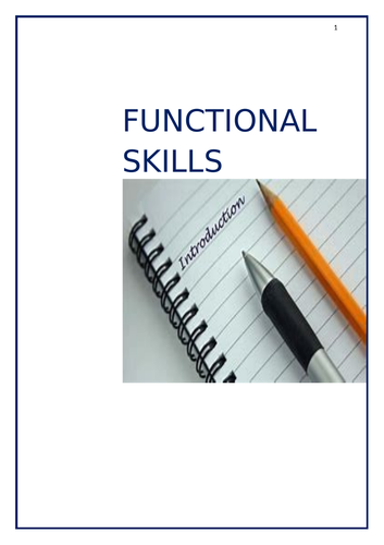 Functional Skills English SPAG Workbook Tasks - 16 pages, E3 - L1